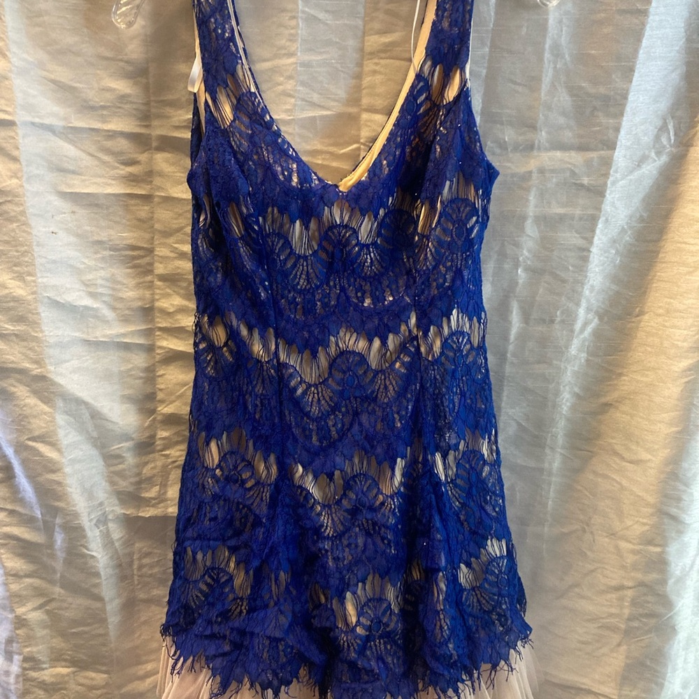 B Darlin Royal Blue Lace Chemise